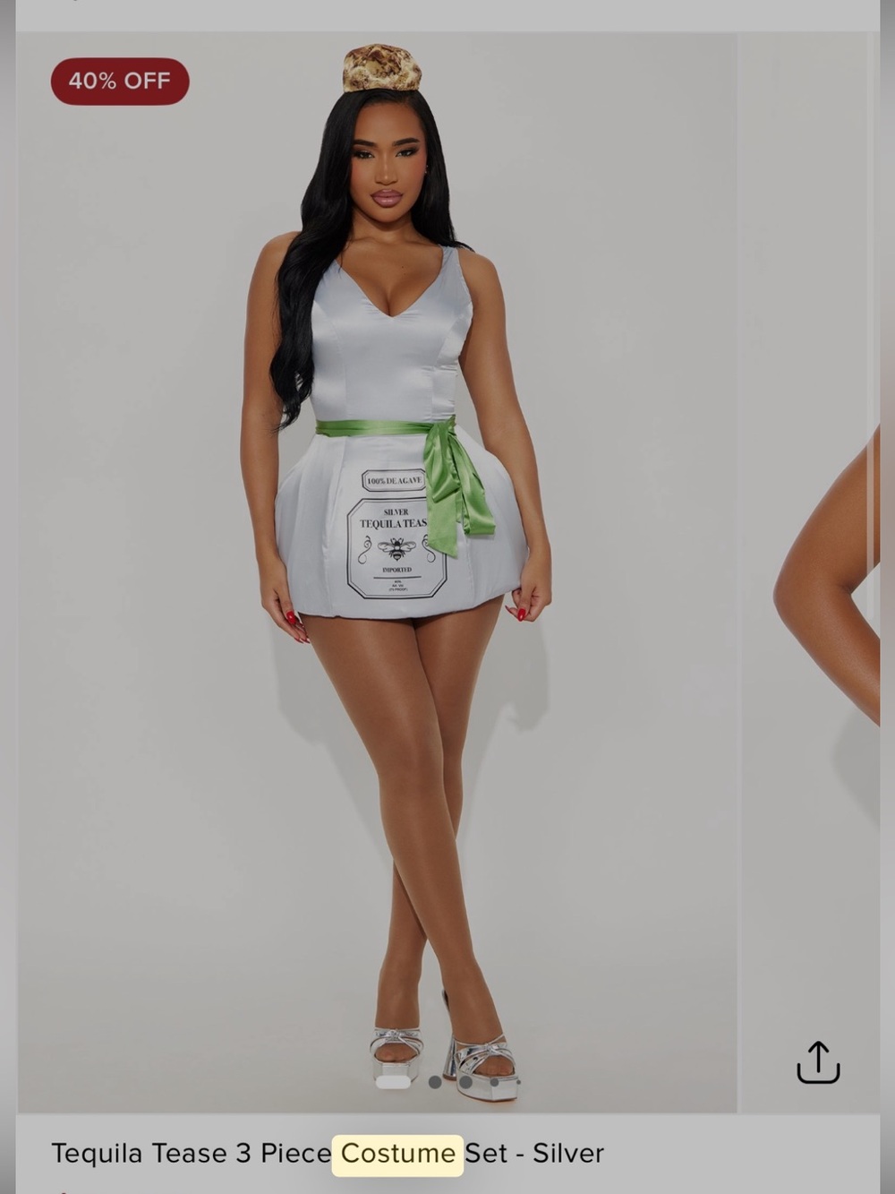 Fashion Nova Silver Tequila Tease costume